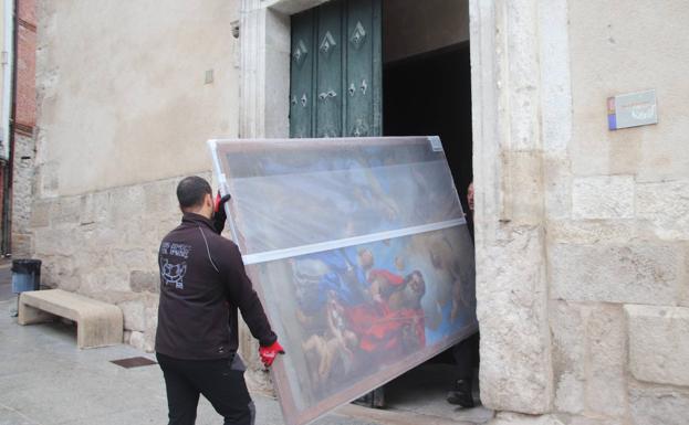 El cuadro de la Virgen niña, san Joaquín y santa Ana vuelve a la iglesia de San Miguel