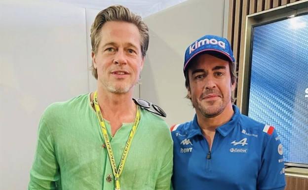 Brad Pitt comparte una foto con Fernando Alonso, ante su nuevo proyecto