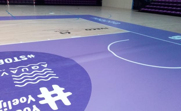 El Pucela Basket suspende el entrenamiento por el levantamiento del parqué