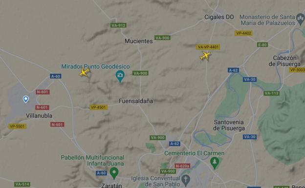 ¿A dónde se dirigen los aviones que sobrevuelan Valladolid?