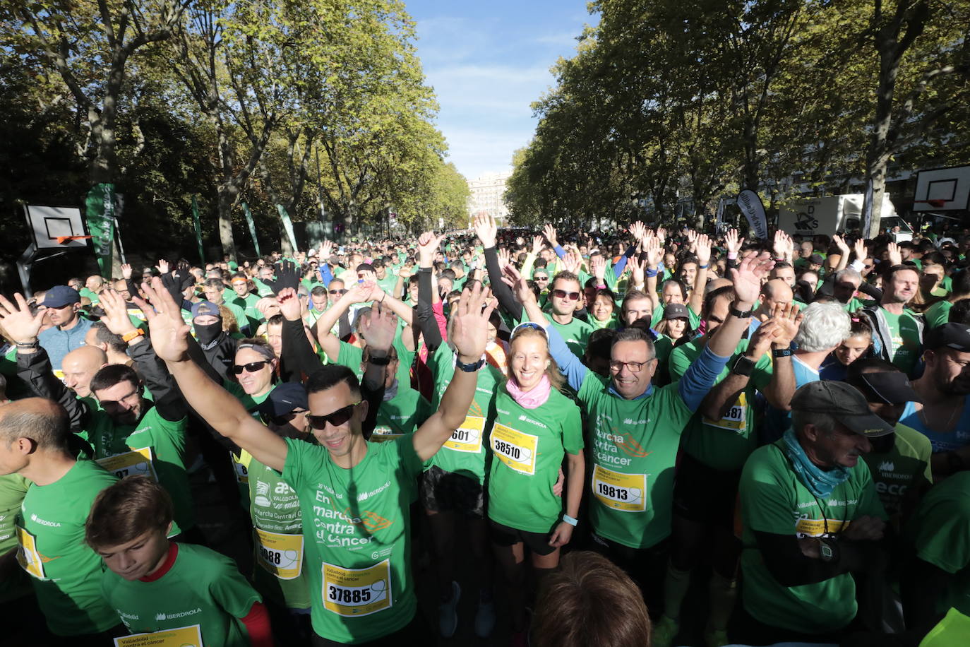 La marcha contra el cáncer llena Valladolid de verde