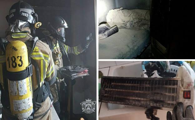 Una estufa eléctrica provoca un incendio en una vivienda de la plaza Vega