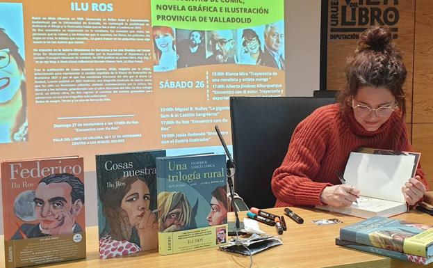 Ilu Ros, Alberto Jiménez y Blanca Mira, en el encuentro del cómic de Urueña