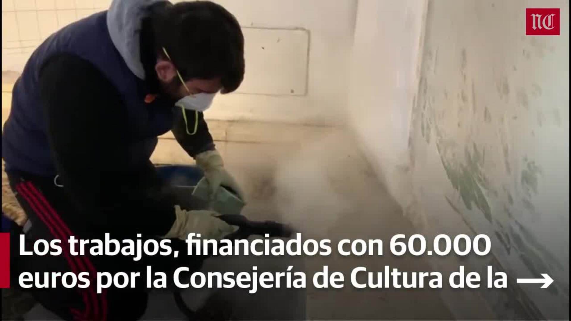 Comienzan las obras de restauración del Patio de las Tabas del claustro de Las Francesas (Valladolid)