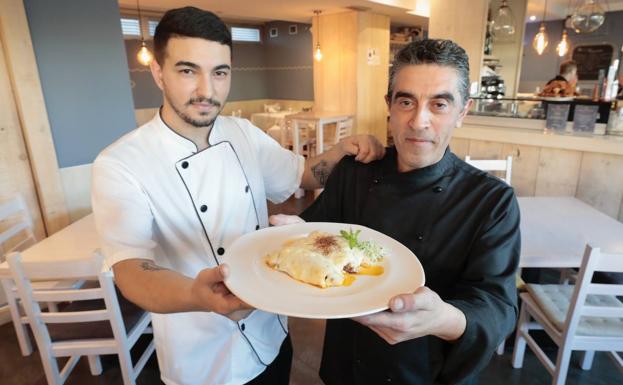 Canelones de 'rillettes' de pato y besamel
