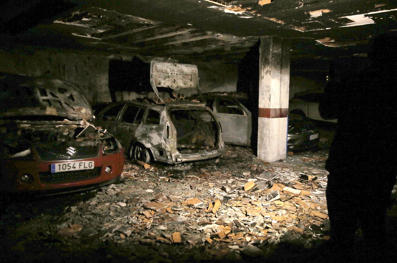 Incendio en un garaje en Parquesol