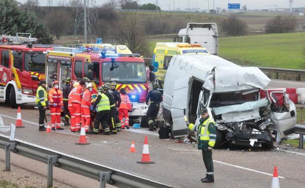 Un herido grave en una colisión múltiple en la A-62 junto al estadio