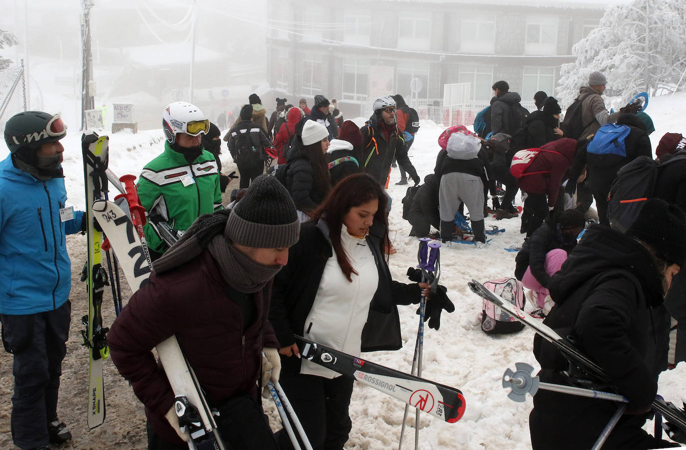 Primera jornada de esquí en Navacerrada