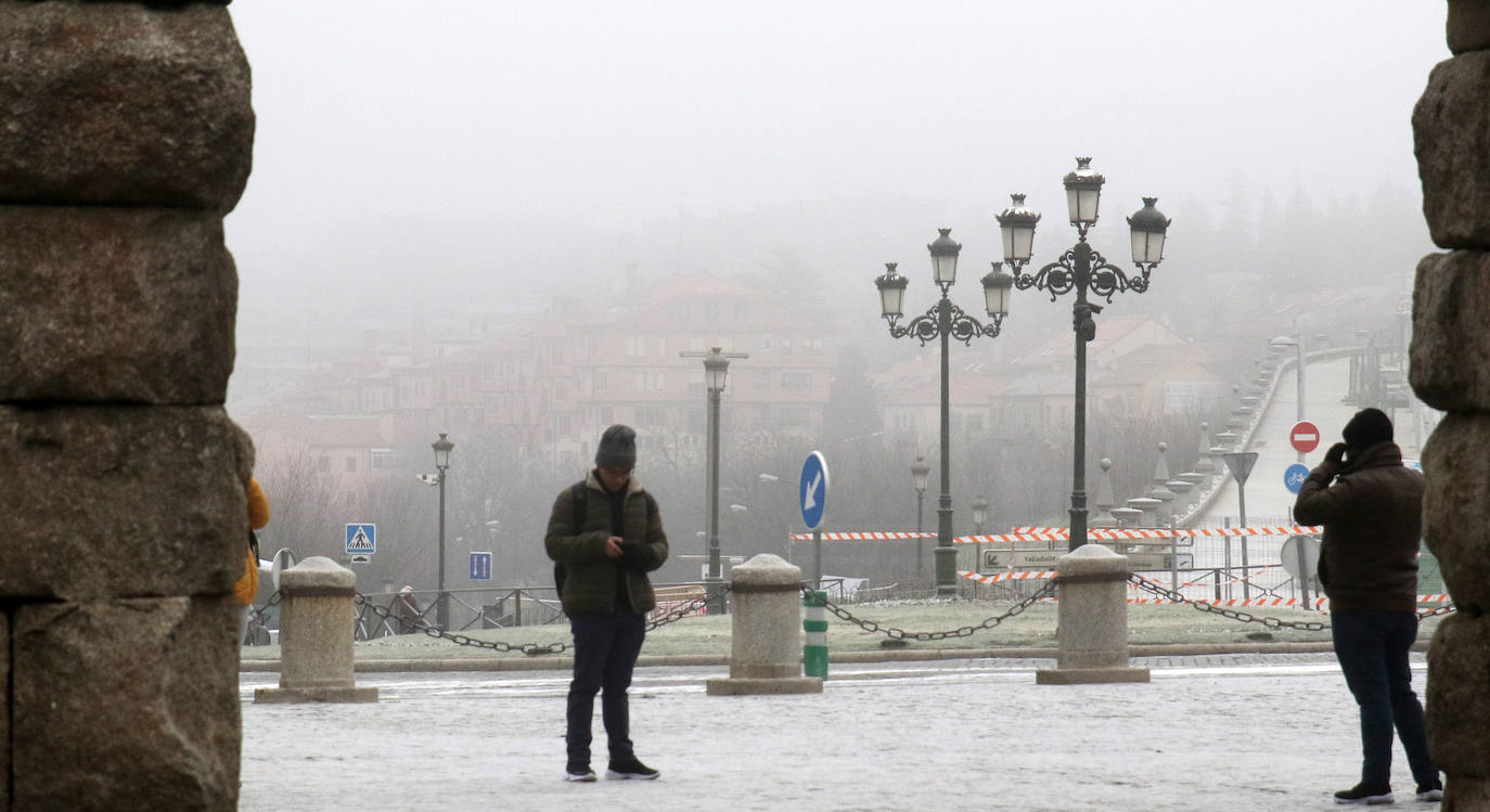 Jornada de frío extremo en Segovia