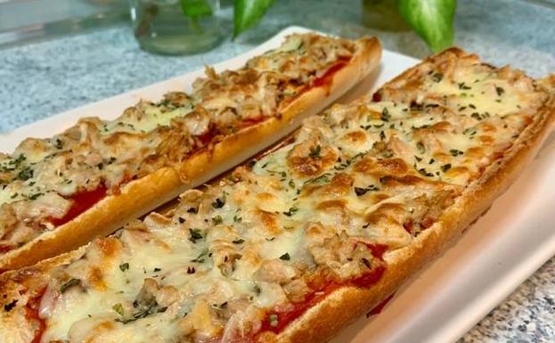 Paninis caseros con pan de chapata