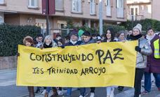 Marcha por la paz en el IES Trinidad Arroyo de Palencia