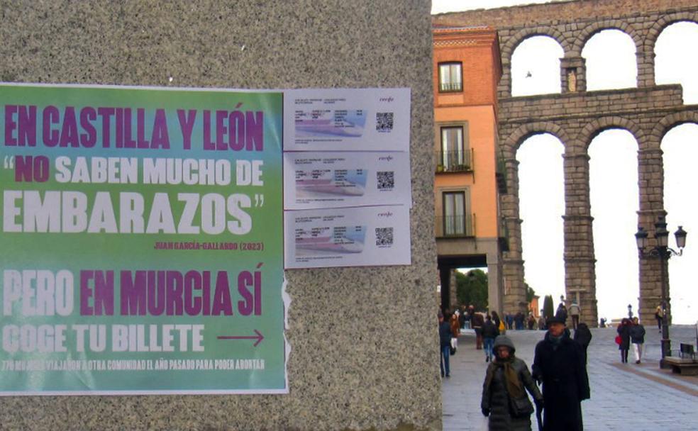 Un billete de tren ficticio para desplazarse a abortar