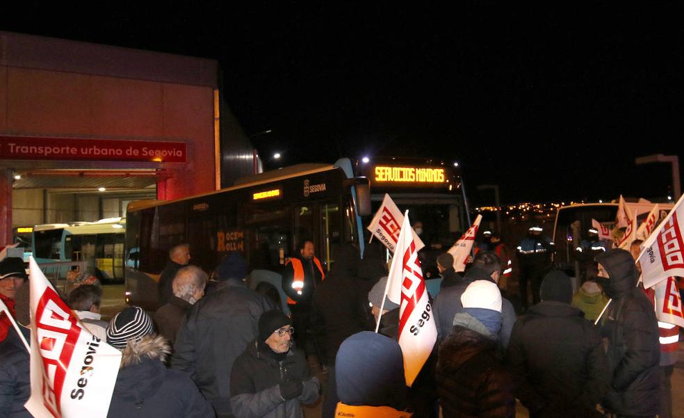 Los sindicatos califican de «abusivos» los servicios mínimos de la huelga de autobuses urbanos