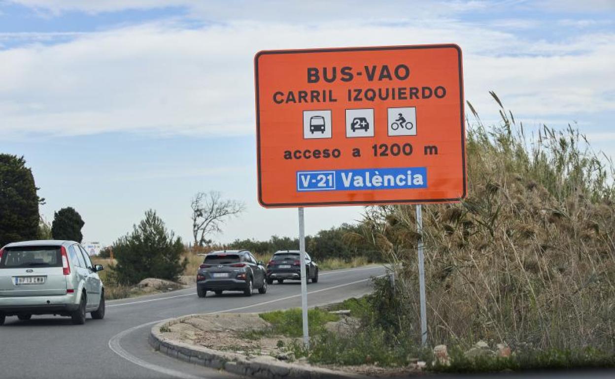 para controlar carril VAO