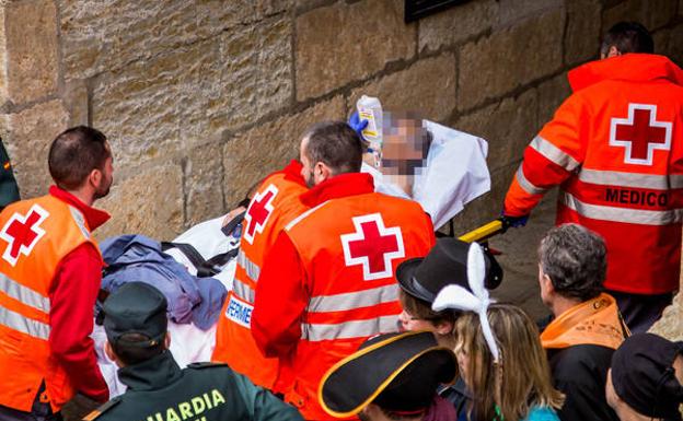 Dos heridos, uno por asta de toro, en el primer encierro del Carnaval de Ciudad Rodrigo