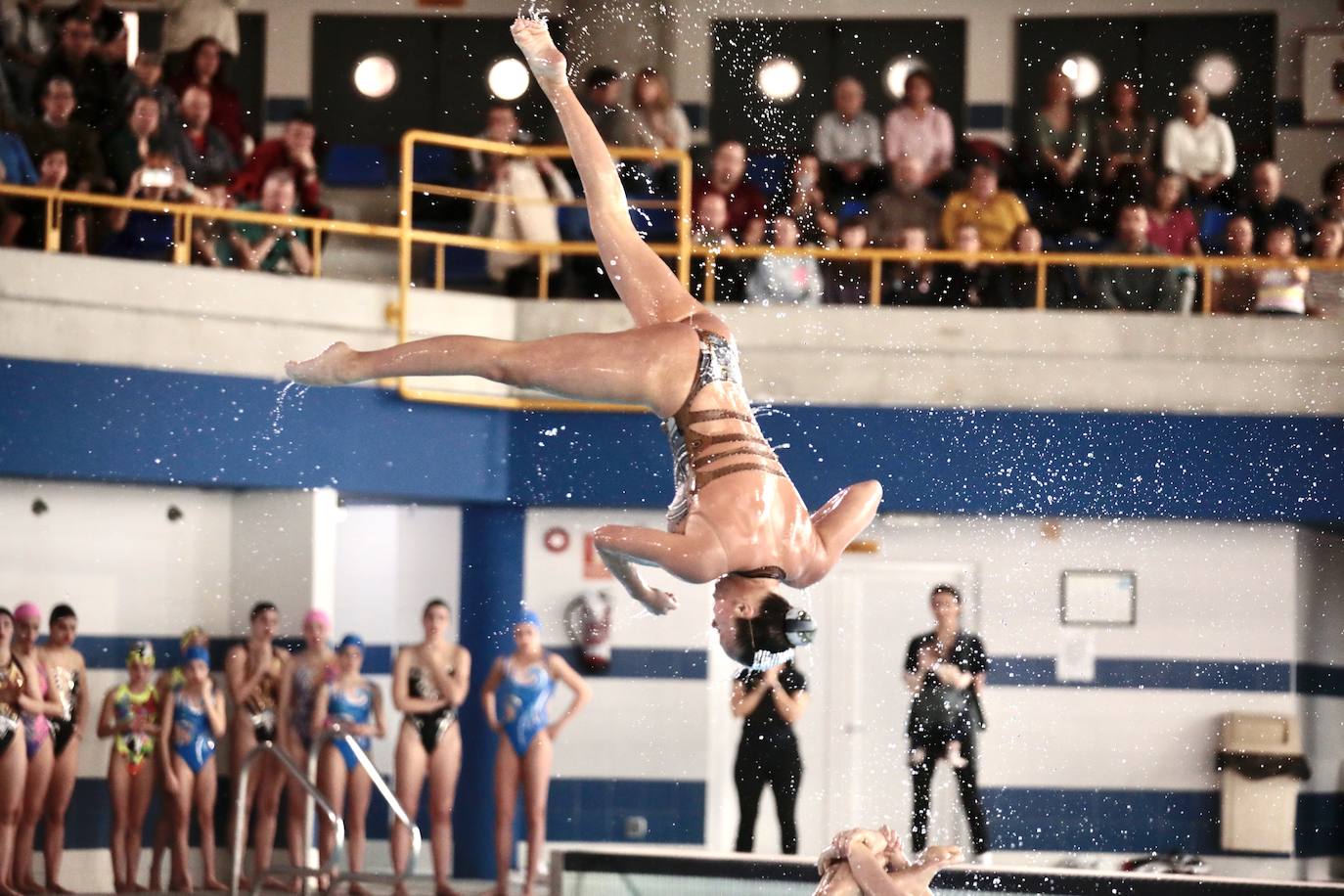 La nadadora Laura López Valle en la piscina de Parquesol