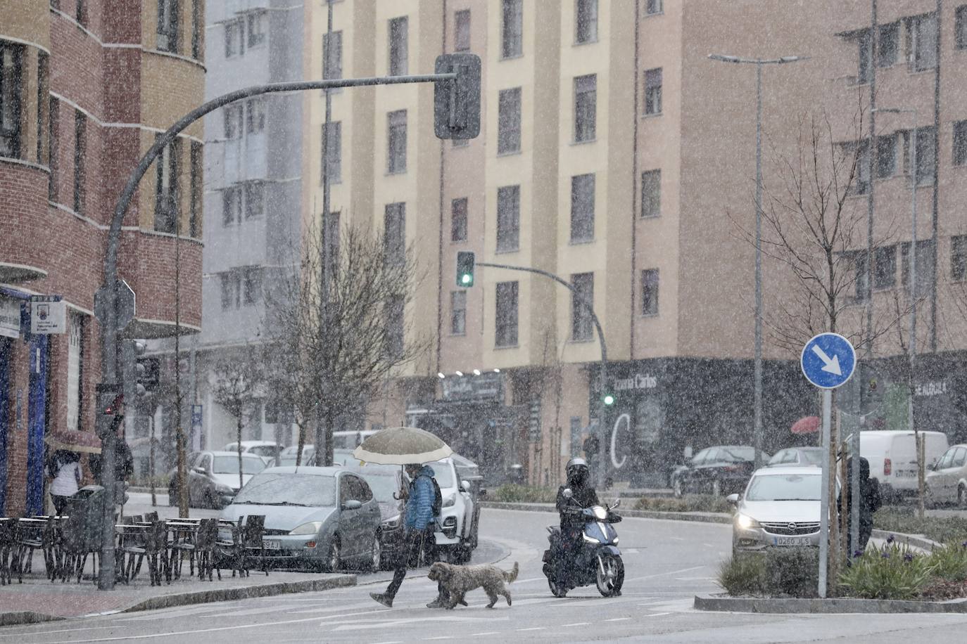 Nieva en Valladolid capital
