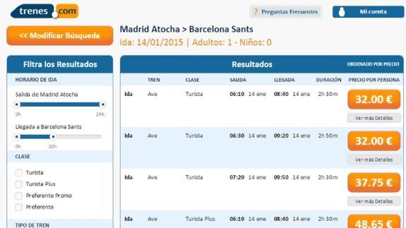 Encontrar el billete de tren perfecto es ahora más fácil