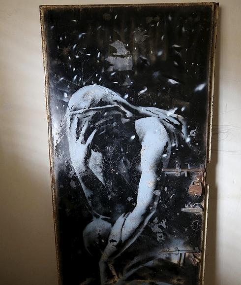 Un palestino vende un mural de Banksy en Gaza por 162 euros