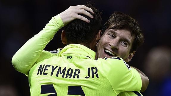 25 de los 28 goles azulgrana, de la MSN