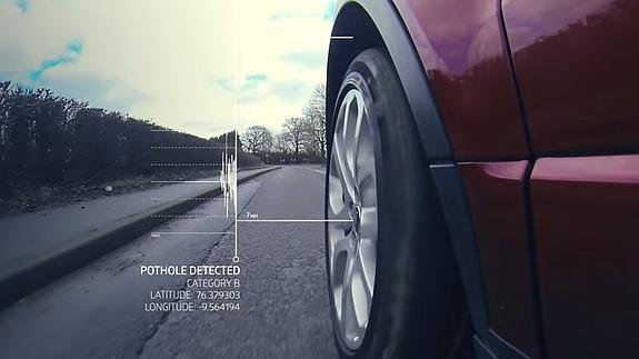 El sistema que detecta los baches en carretera