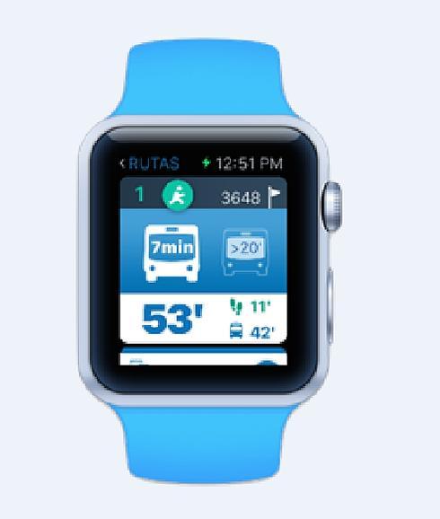 La primera aplicación de autobuses para 'smartwatch'