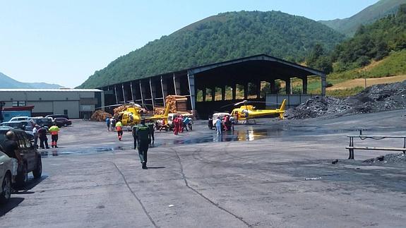 Atrapado un trabajador en una mina en Asturias tras un derrumbe