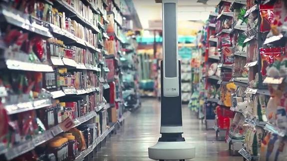 Tally, el robot que ayuda a comprar en supermercados