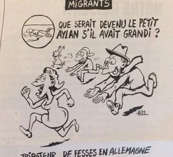 'Charlie Hebdo' provoca con una viñeta sobre el niño Aylan