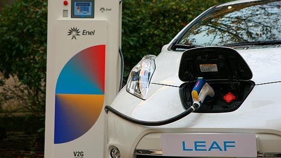 Vehículos eléctricos que alimentan oficinas