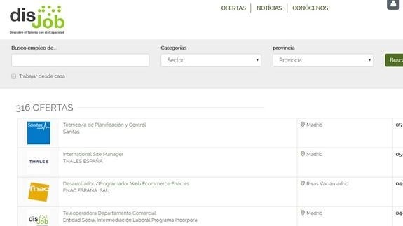 Disjob, el portal de empleo que acaba con los prejuicios sobre discapacidad