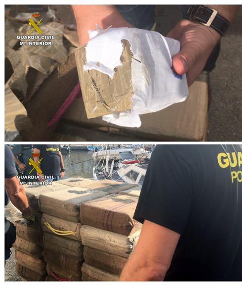 Dos detenidos con 14 toneladas de hachís en un velero en Murcia