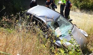 Herida grave una mujer en un accidente en la A-6 cerca de Camponaraya