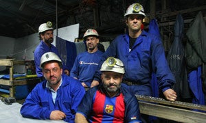 Relevo en la oscuridad de la mina