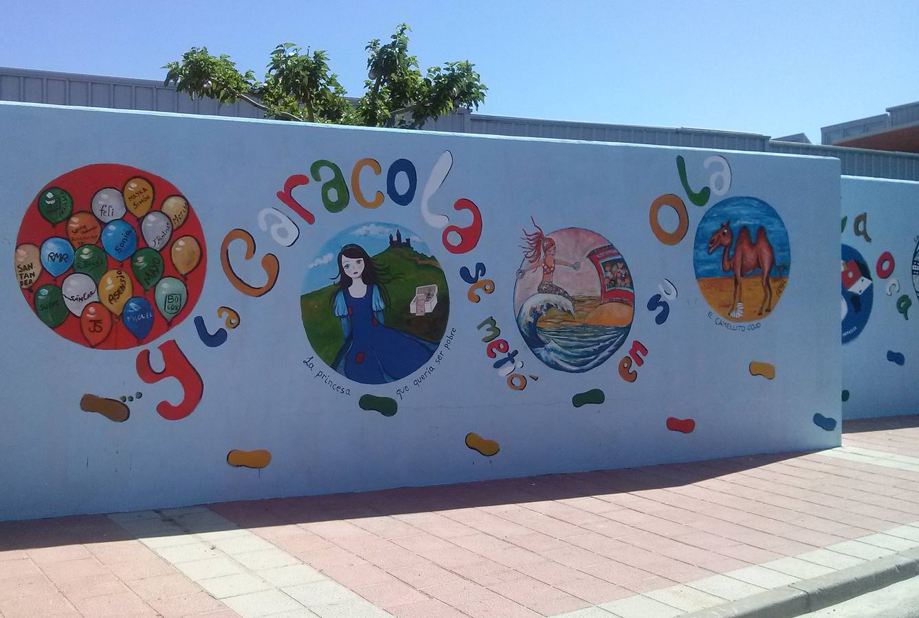 Un mural rinde homenaje a la poesía en el colegio Gloria Fuertes de Tudela