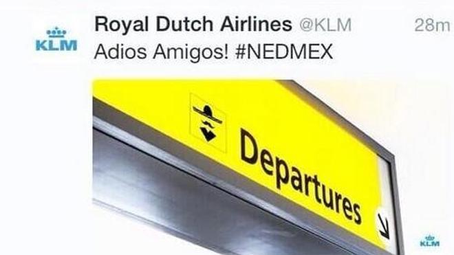 KLM se mofa en Twitter de la eliminación de México en el Mundial de Fútbol