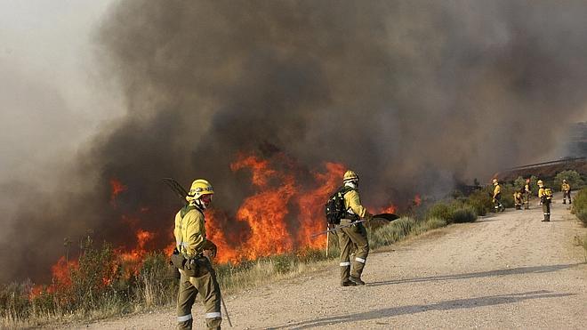 Controlado el incendio de Castillejo con una técnico herida