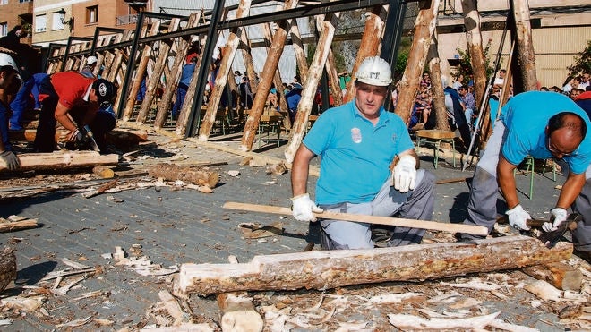 Asturias se lleva la victoria en el concurso de entibadores mineros de Velilla