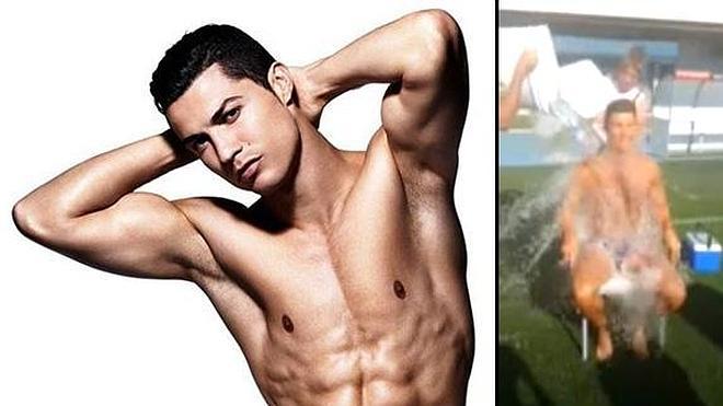 Ronaldo se lanza a un cubo de agua helada por una buena causa