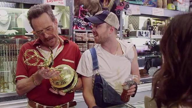 Brian Cranston, Aaron Paul y Julia Louis-Dreyfus protagonizan la promo de los Emmy 2014