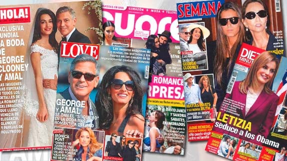 La boda de Clooney o el funeral de Miguel Boyer protagonizan las portadas de la semana