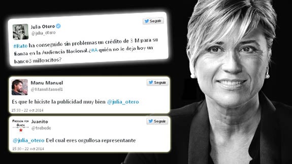 Julia Otero critica al Banco Sabadell