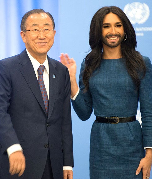 Conchita Wurst y Ban Ki-moon se unen contra la homofobia