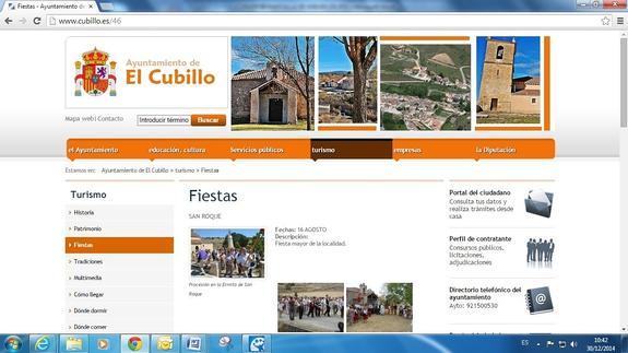 El Cubillo muestra sus fiestas, tradiciones y gastronomía en su sitio digital
