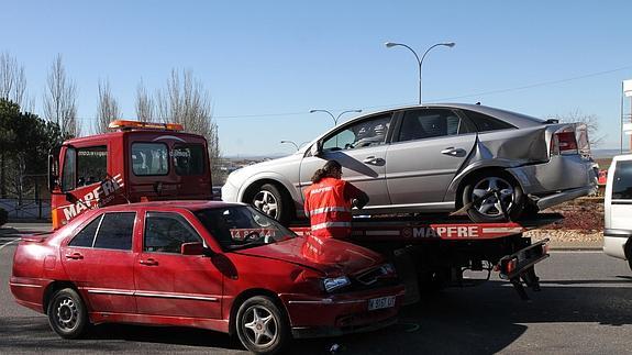 Dos heridos en la tercera colisión en tres días en Segovia capital