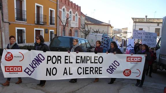 Baltanás sale a la calle en apoyo a los trabajadores de Elkano y Orio