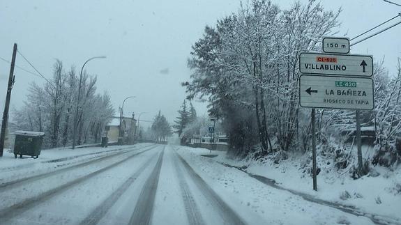 León, bajo la nieve