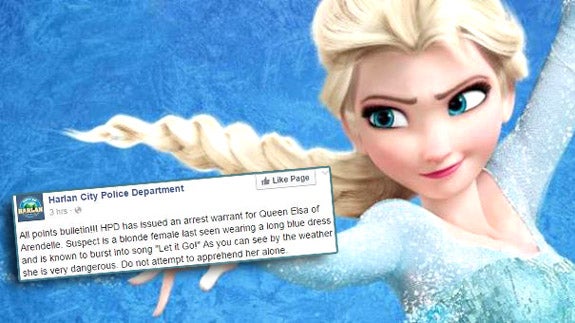 Elsa, de 'Frozen', en busca y captura