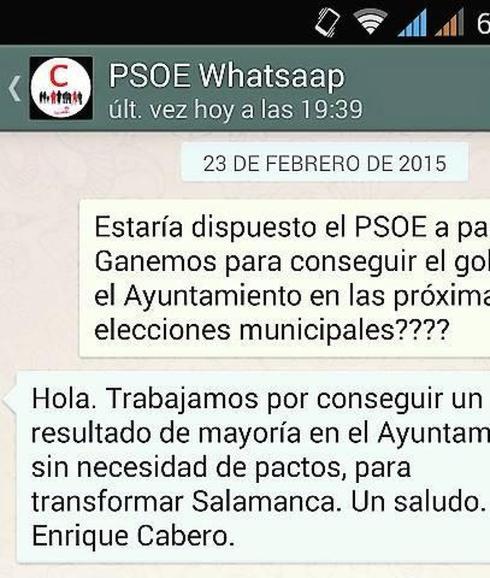 ¿Quieres 'whatsapear' con el PSOE?