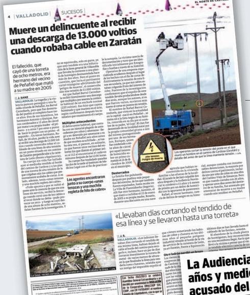 Muere un vecino de Manzanillo al recibir una descarga cuando robaba cable en Madrid